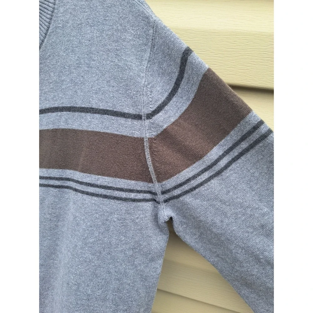 Banana Republic Men's Grey Long Sleeve Full Zipper Cardigan Sweater Large